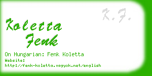 koletta fenk business card